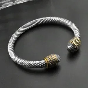 Elegant Stainless Steel Cuff Bangle Bracelet